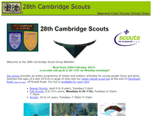 Tablet Screenshot of 28thcambridgescouts.org.uk